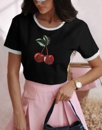 Tricou - cod 25218-4 - negru