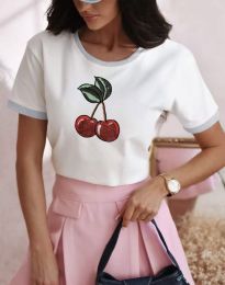 Tricou - cod 25218-2 - alb