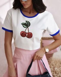 Tricou - cod 25218-1 - alb