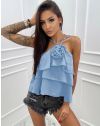 Top - cod 9240 - albastru deschis