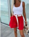 Pantaloni scurți - cod 23350 - rosu