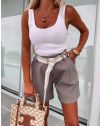 Pantaloni scurți - cod 23350 - cappuccino
